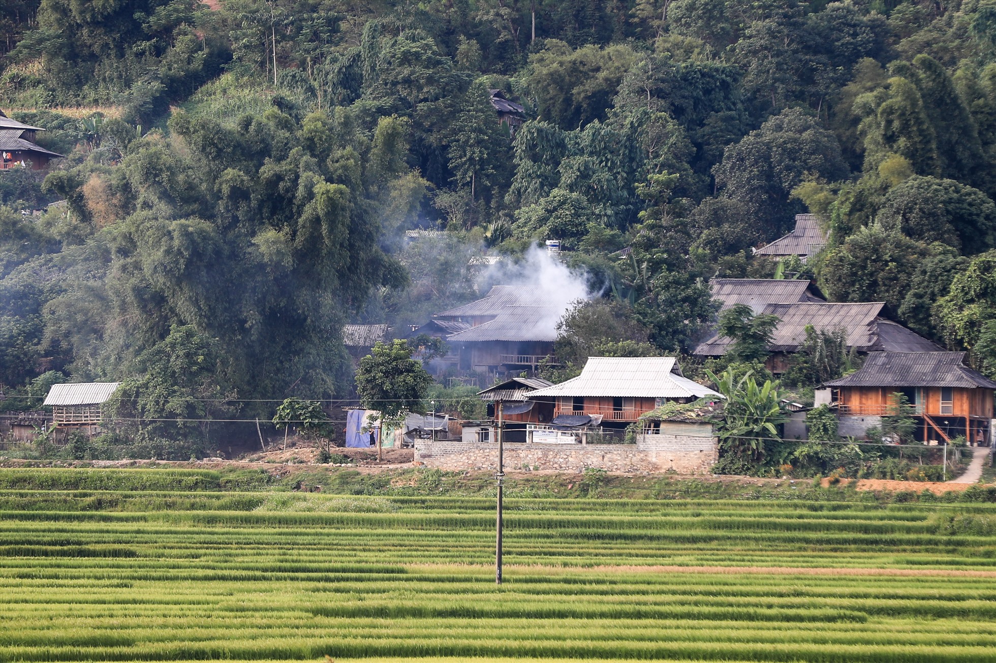 Muong Lo 山谷的原始村庄