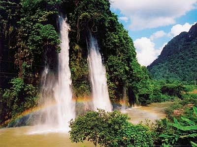 Rainbow at Nam Dut Waterfall