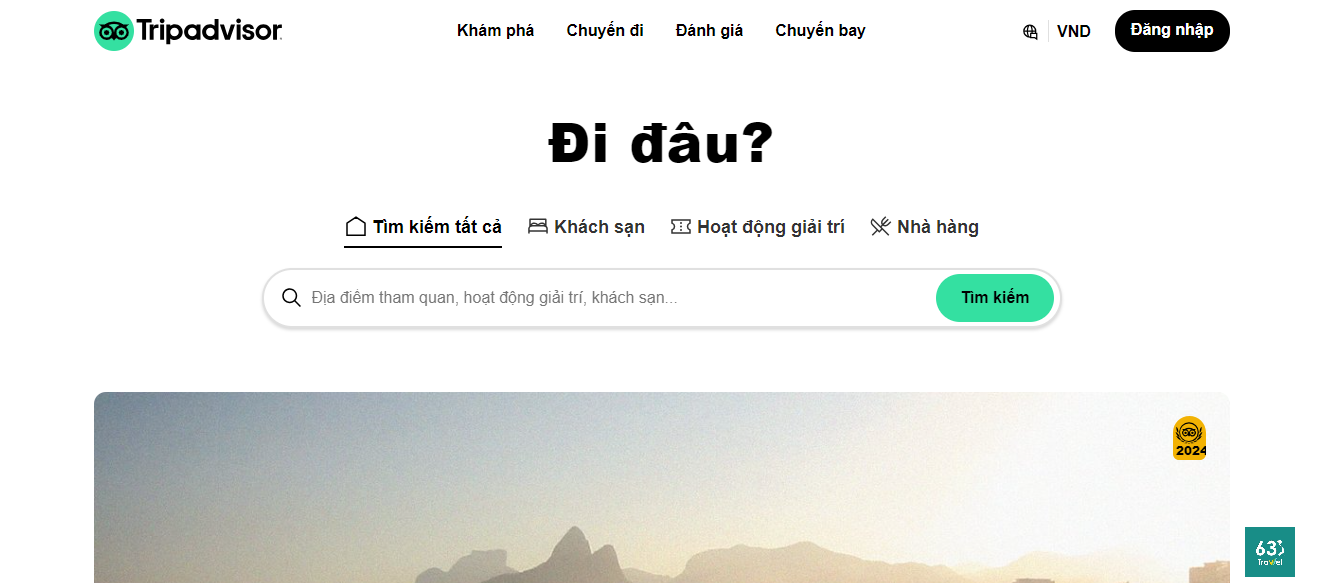 Website quảng bá du lịch Việt Nam Tripadvisor