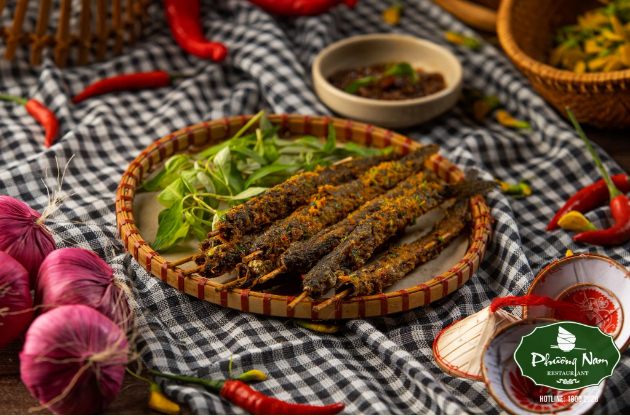 Goby fish grilled with salt and chili