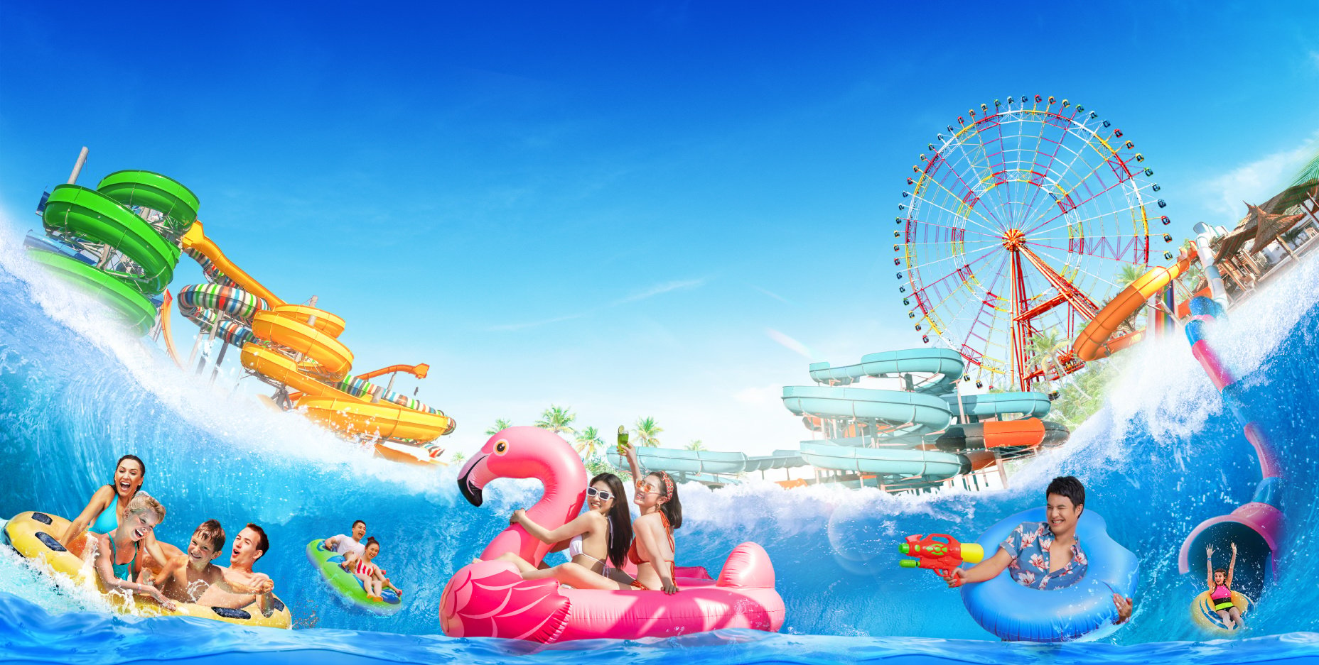 Melia Vinpearl Ha Tinh Water Park - 无数有趣的游戏