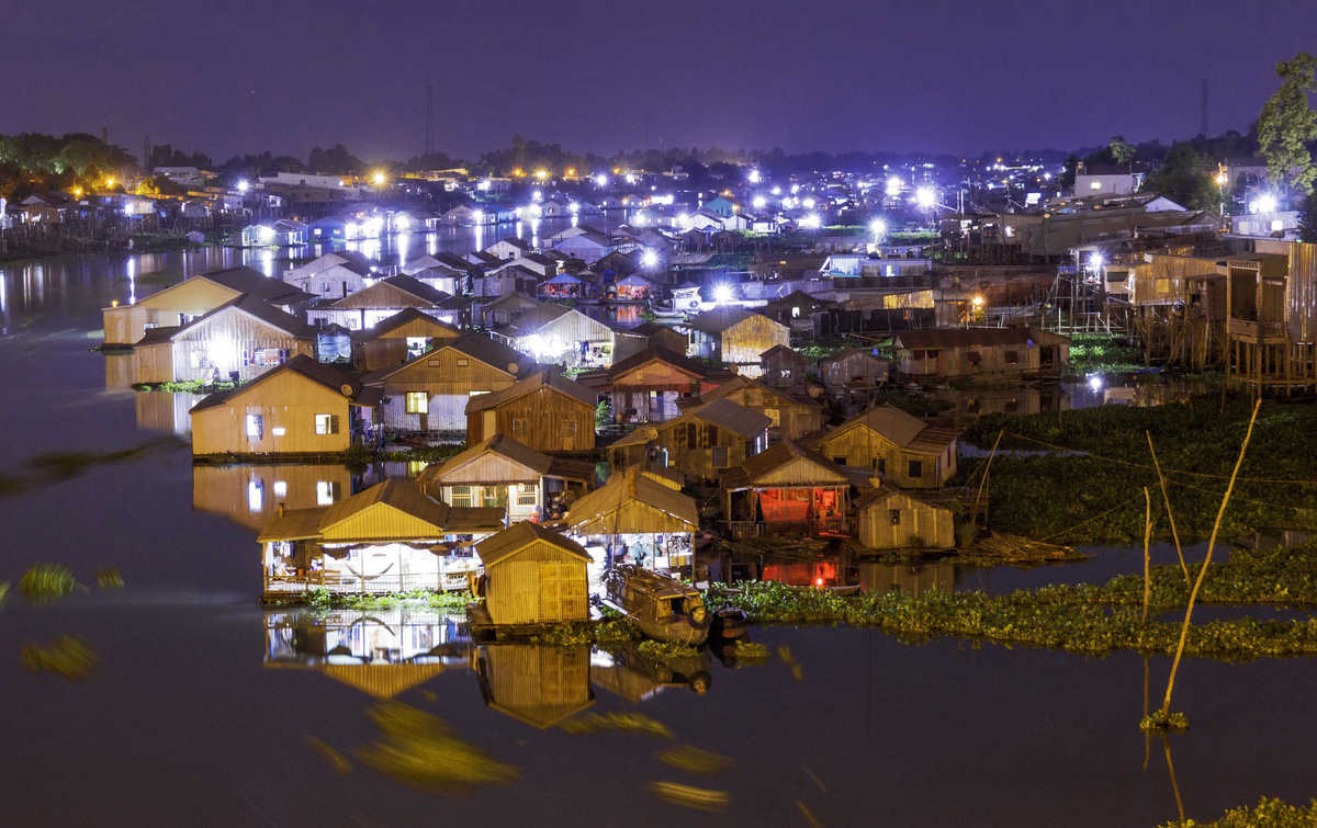 Evening at Chau Doc Floating Village