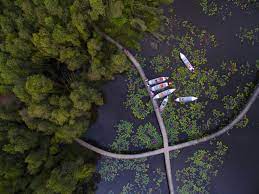 Tan Lap floating village from above