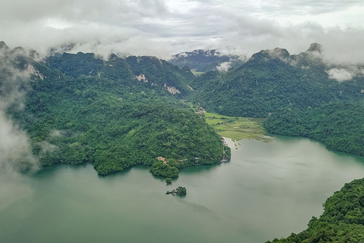 Ba Be Lake seen from above