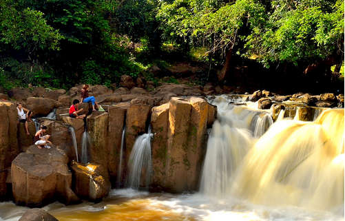 The beauty of Standing waterfall at noon