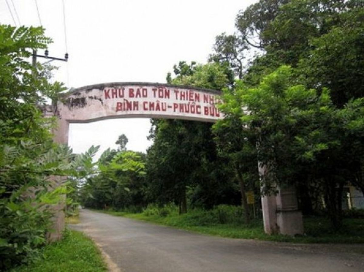 Gate to Binh Chau Nature Reserve