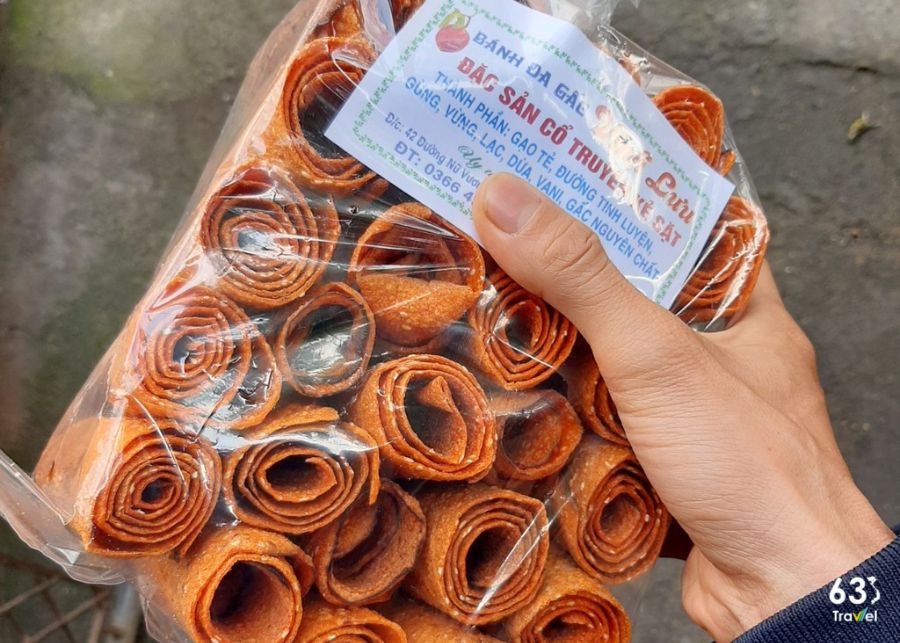 Bánh đa gấc - Đặc sản Hải Dương làm quà mua tặng người thân