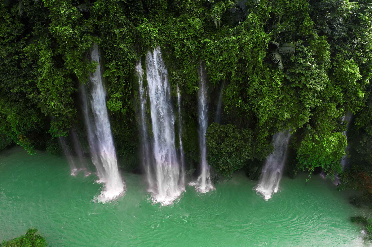 Beautiful view at Nam Dut Waterfall