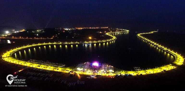 Tuan Chau Island at night