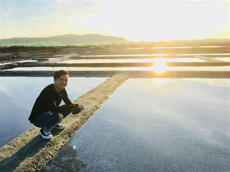 Sunrise on Sa Huynh salt field