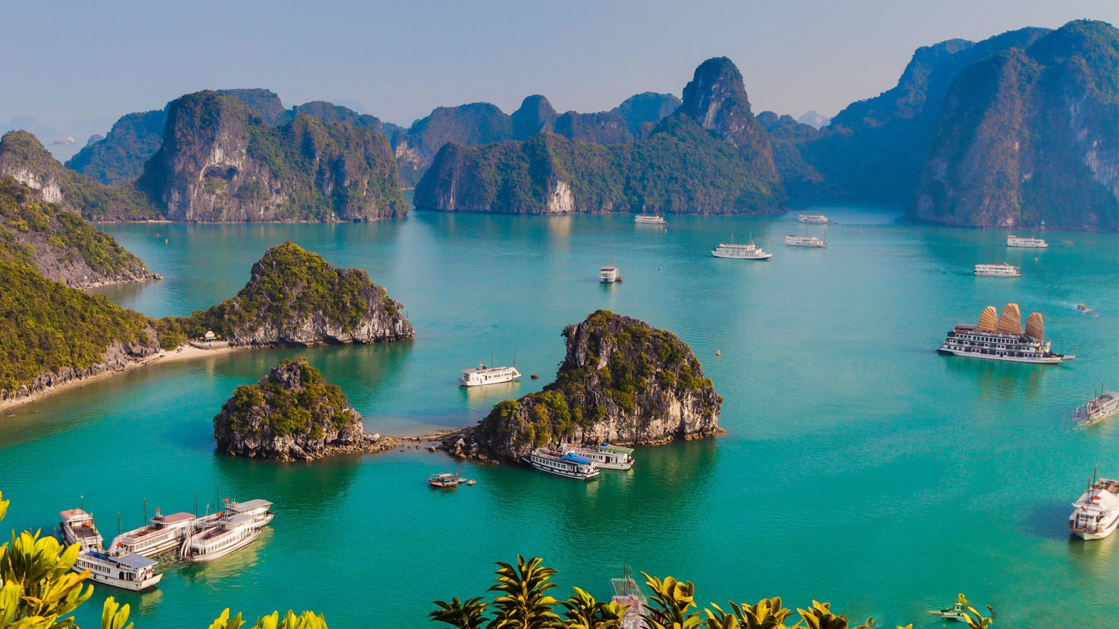 Ha Long Bay seen from above