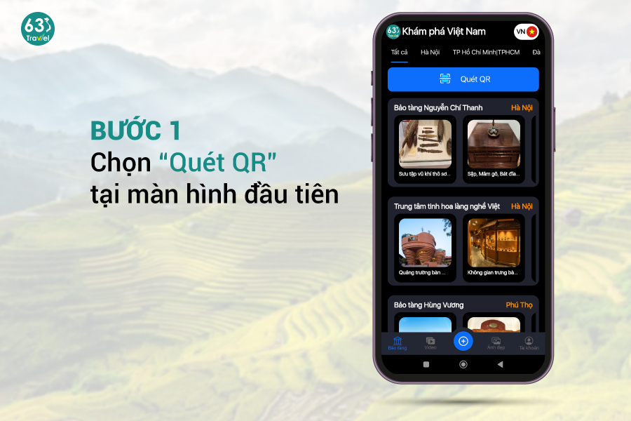 Bước 1 Chọn tính năng quét QR