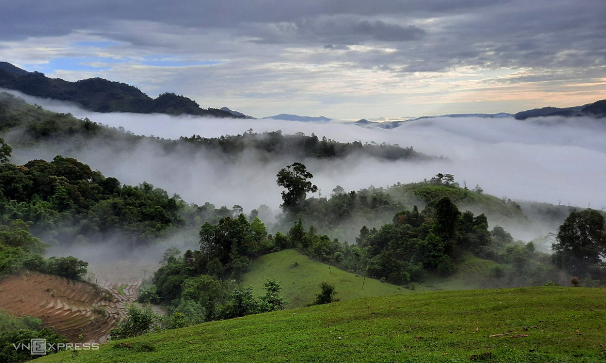 Cloud season on Ngoc Linh mountain