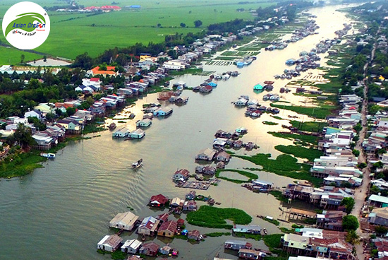 Ca Be floating village in Chau Doc