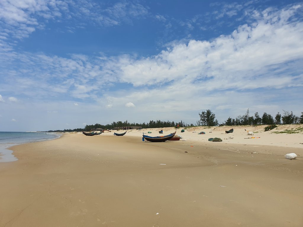 The wide stretch of beach has a peaceful, wild beauty