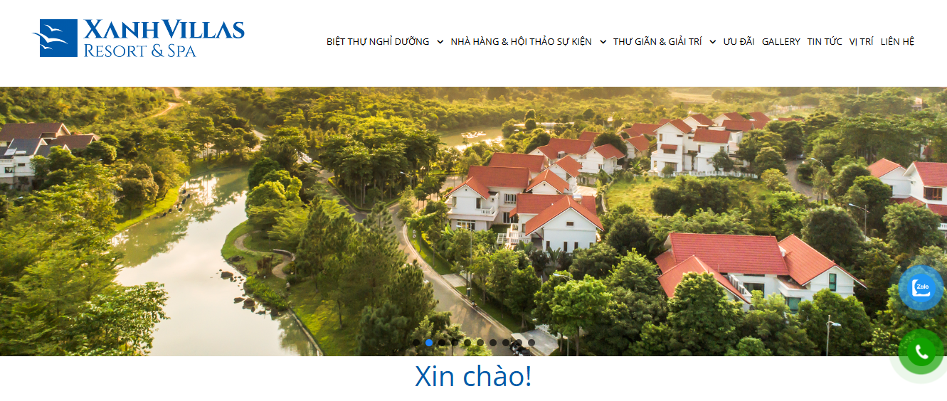 Khám phá không gian xanh tại Xanh Villas Resort & Spa