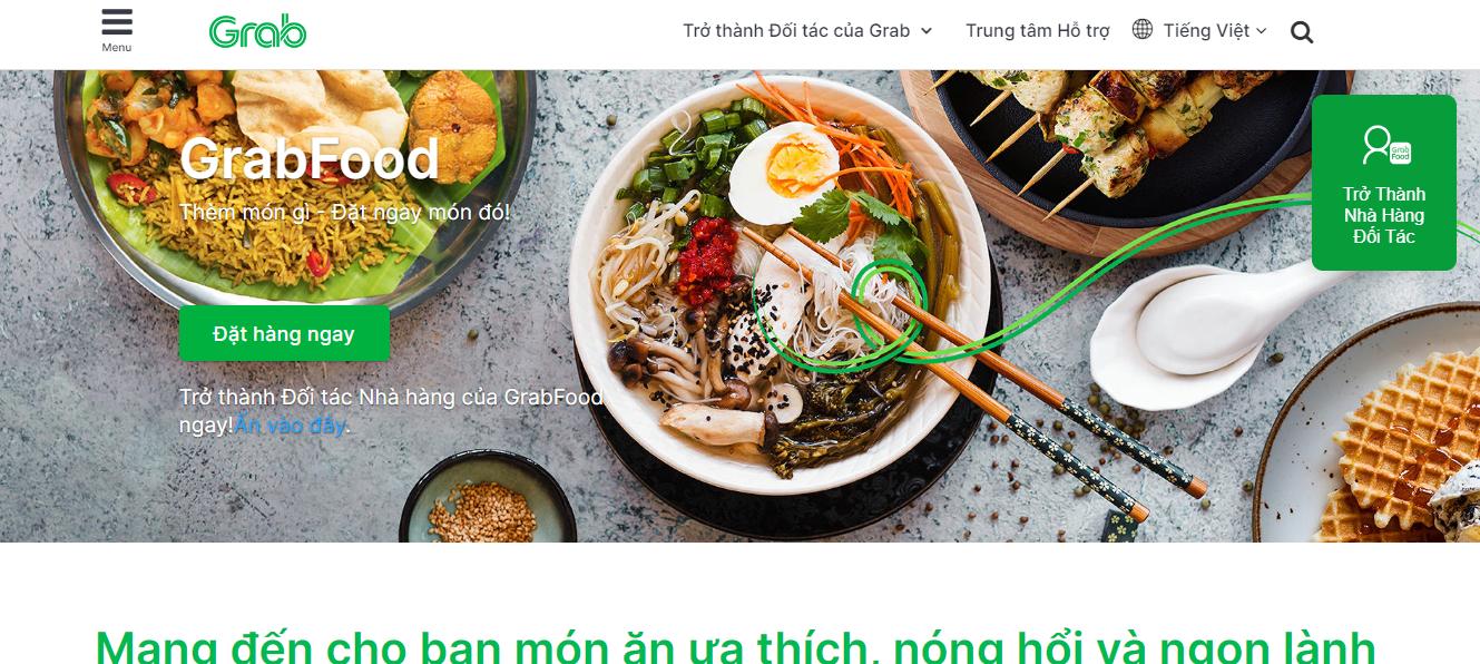 GrabFood - Ứng dụng review nhà hàng nổi tiếng