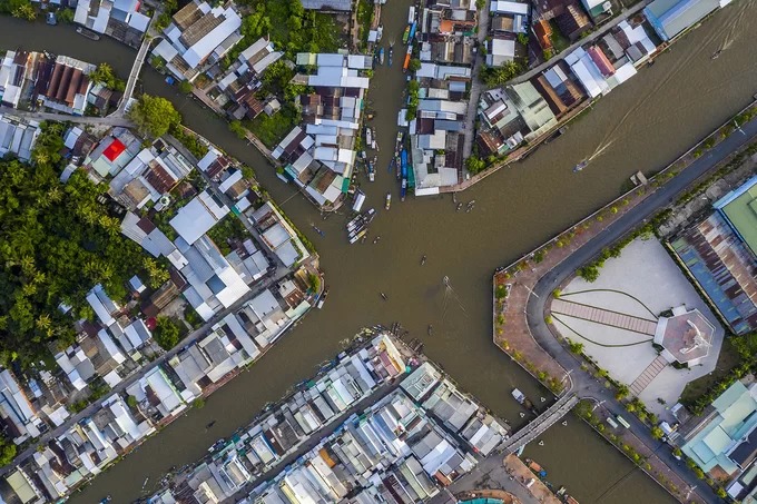 Nga Nam Floating Market - View from above