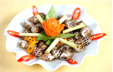 Snails (steamed, grilled, stir-fried with coconut, stir-fried with tamarind)