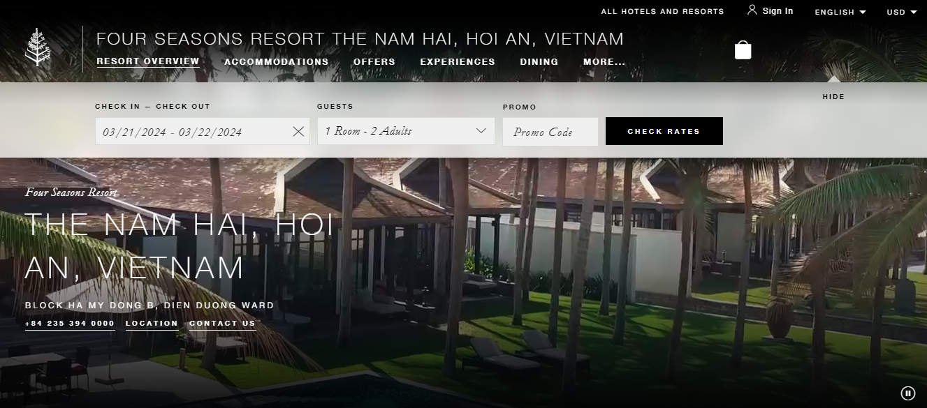 Four Seasons Resort The Nam Hai, Hoi An