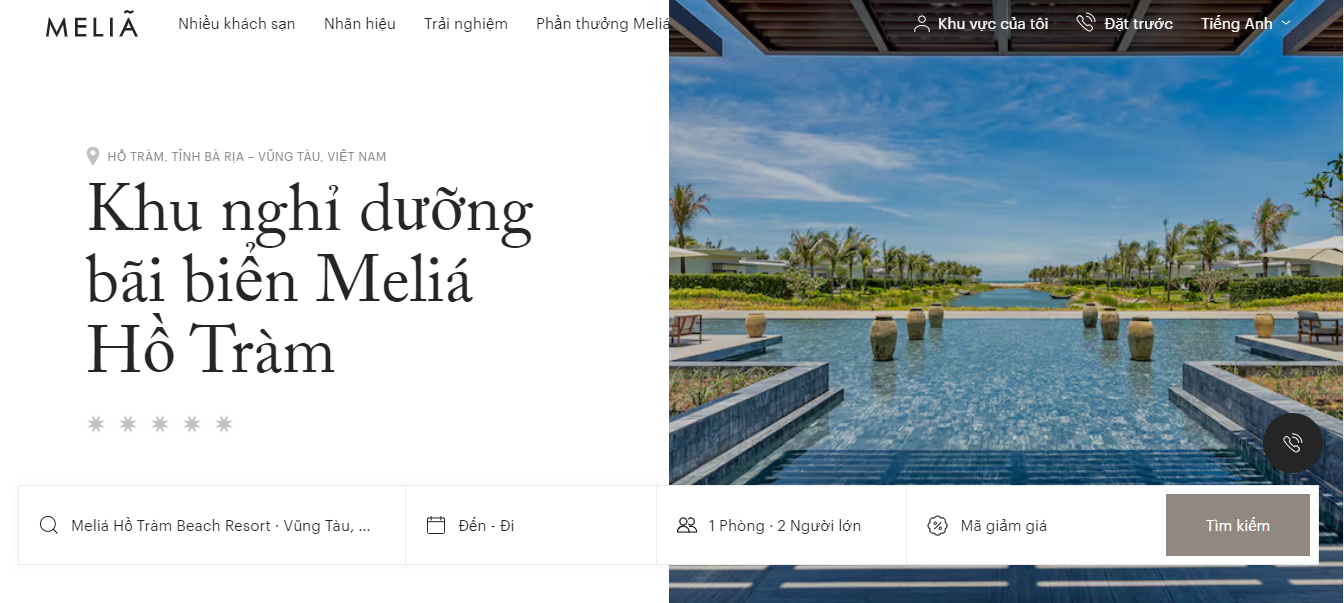 Meliá Ho Tram Beach Resort hấp dẫn du khách khi có không gian thật tuyệt đẹp