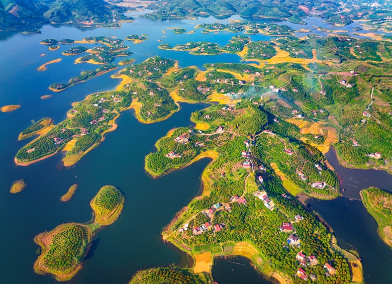 Cam Son Lake seen from above