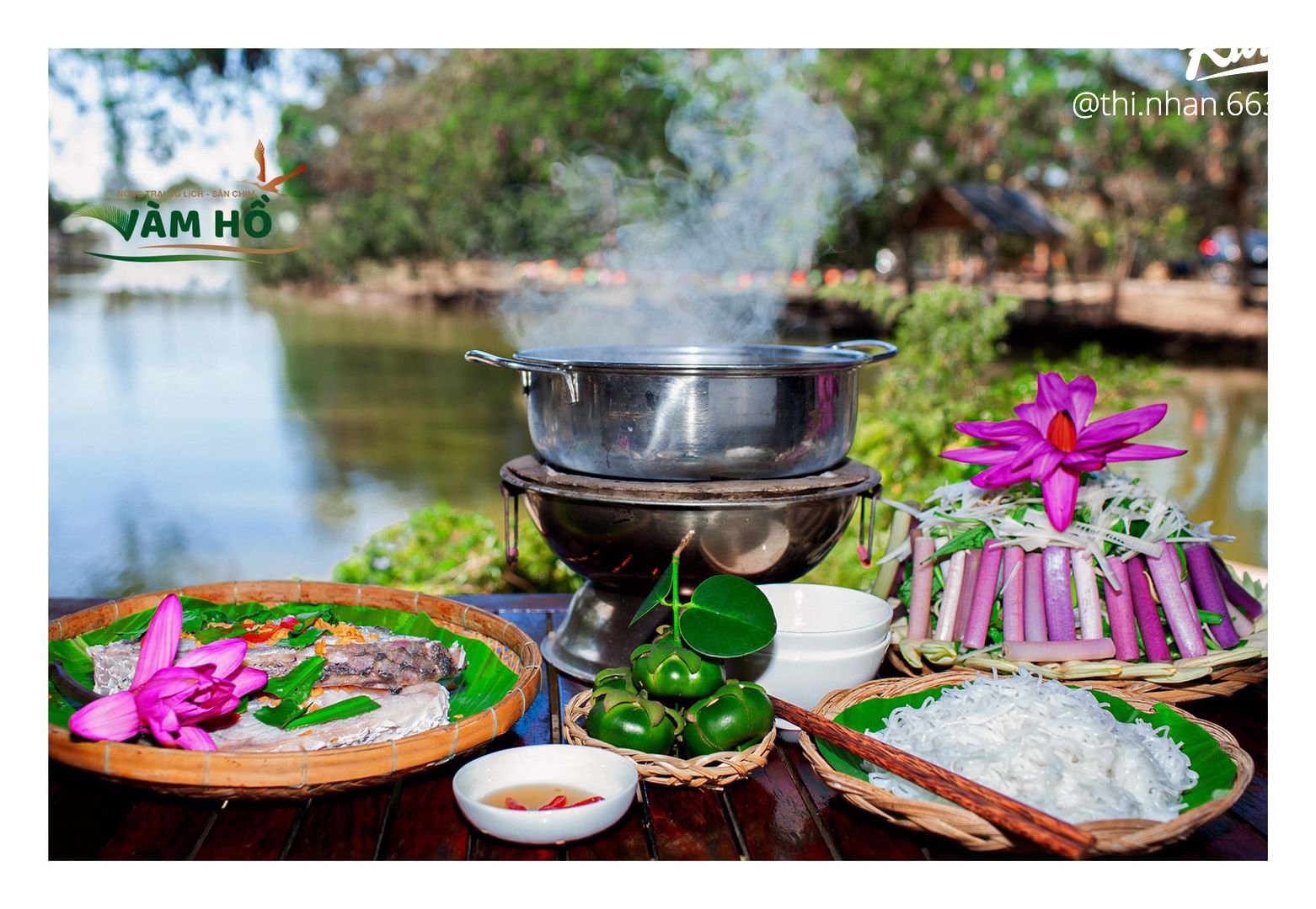 Cuisine at Vam Ho bird sanctuary tourist farm