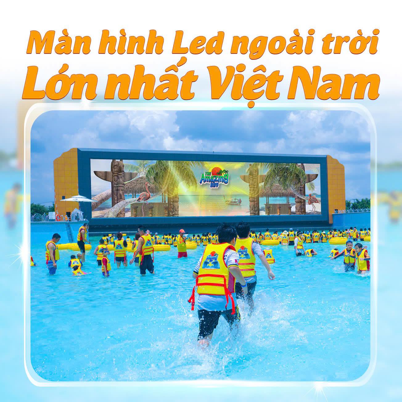 The largest outdoor LED screen in Vietnam.