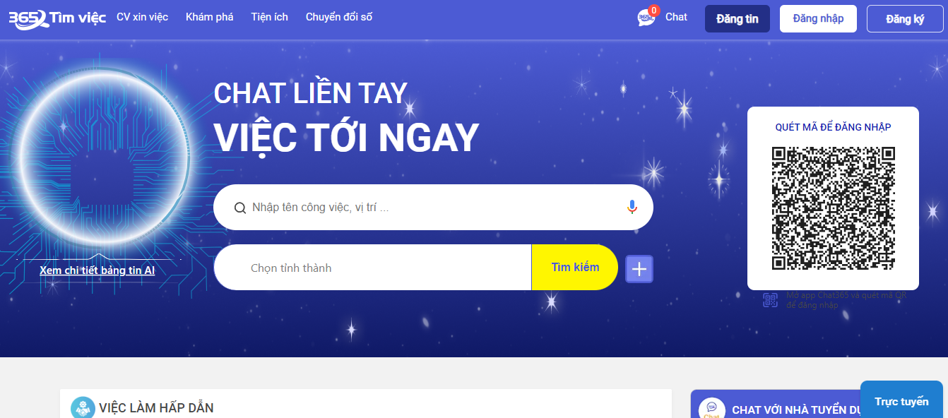 Timviec365 - Trang web tuyển dụng nhân sự về ngành du lịch, khách sạn