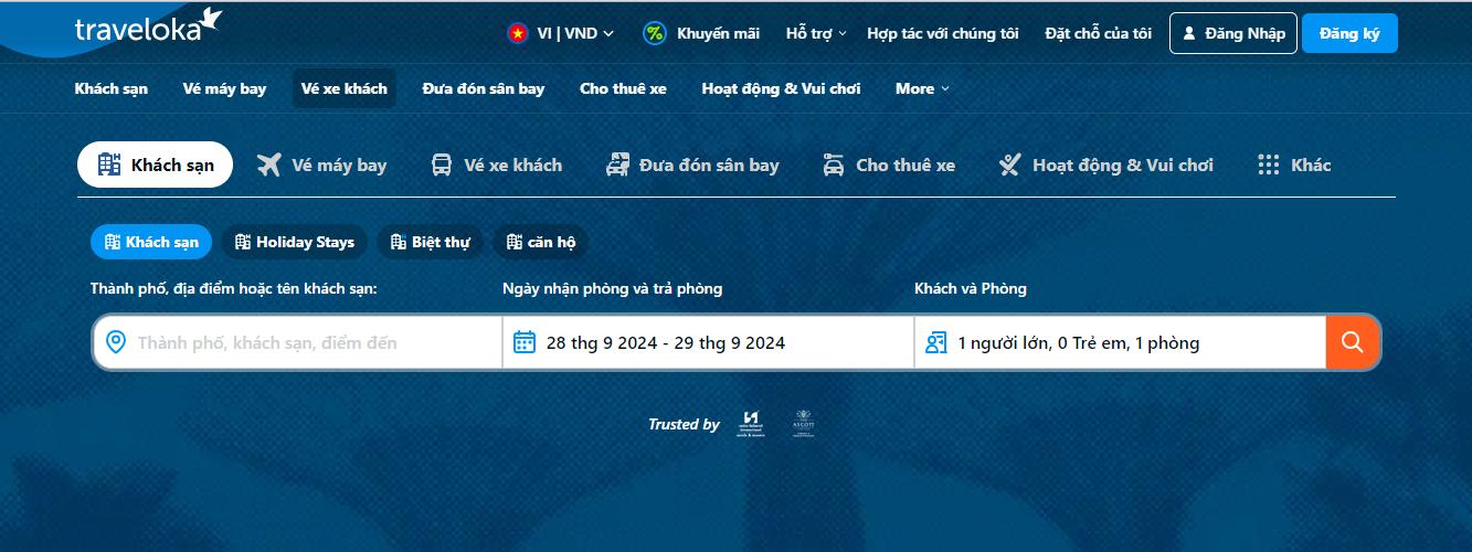 Website đặt phòng khách sạn tiện ích - Traveloka.com