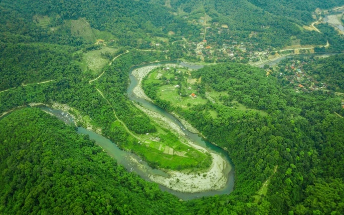 Panoramic view of Pu Mat National Park