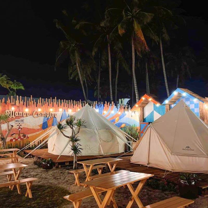 Khu vực camping tại Mango Beach được rất nhiều bạn trẻ yêu thích